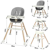 Bopeep 6-In-1 Baby High Chair - Front View