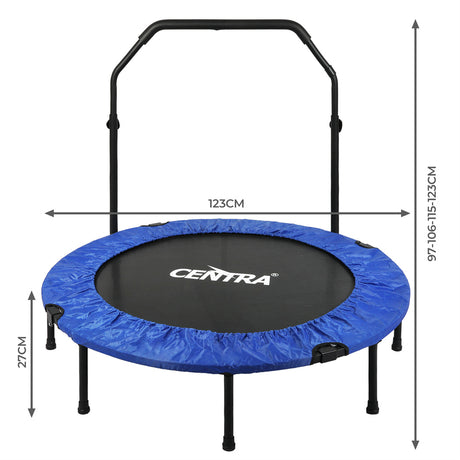 Centra 48" Foldable Mini Trampoline Rebounder Fitness-2006732697732517890