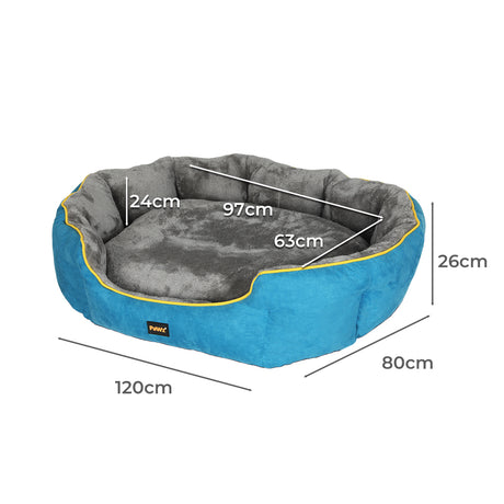 PaWz Electric Pet Heater Bed Heated XL Blue X-Large-1954802544131837954
