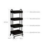 Levede 4 Tiers Kitchen Trolley Cart Black-2018816745485242370