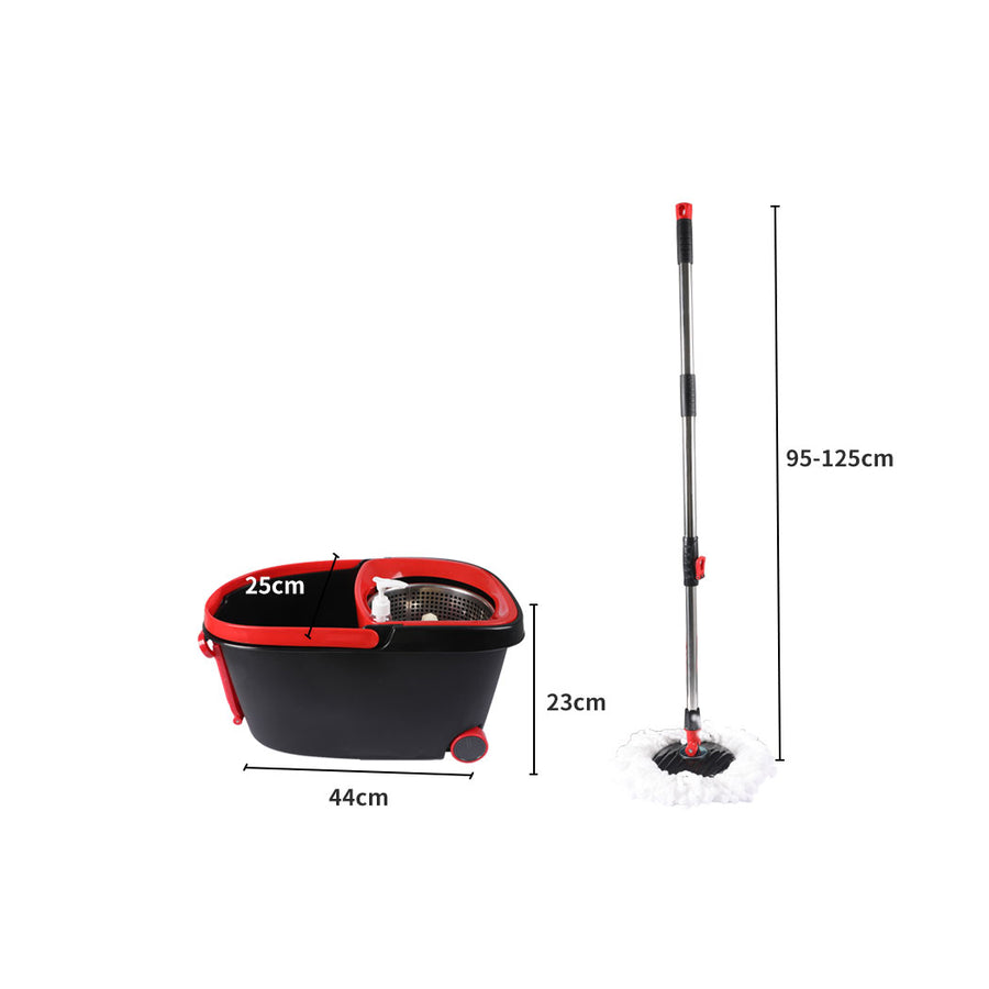 Cleanflo Spin Mop Bucket Set 360? Degree Black-2006733167175798786