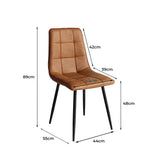 Levede 8x Dining Chairs Kitchen Chair - Front View