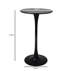 Levede 2x Round Bar Table Pub Tables Black-2018816908509450242