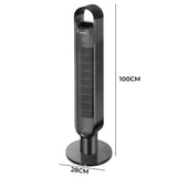 Spector Portable Bladeless Tower Fan Black - Front View