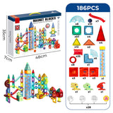 Kids Magnetic Tiles Blocks Dinosaur - Front View