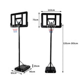 Centra Basketball Hoop Stand Portable - Front View
