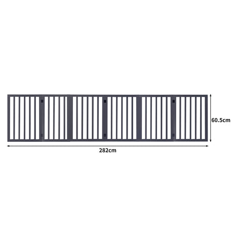 PaWz Wooden Pet Gate Dog Fence Safety Grey 100 Pack-1954802529569214466