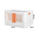 Storage Container Stackable Plastic Pink - Front View