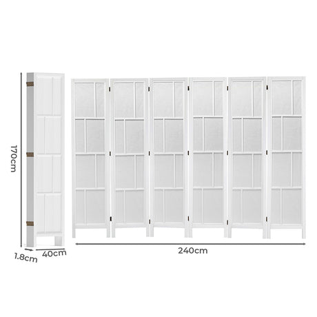 Levede 6 Panel Room Divider 170cm Freestanding Screen-2006733395211718658
