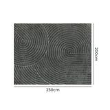 Marlow Floor Rug Soft Polyester Carpet Non Slip Plush Shaggy Rugs Geometric - Front View