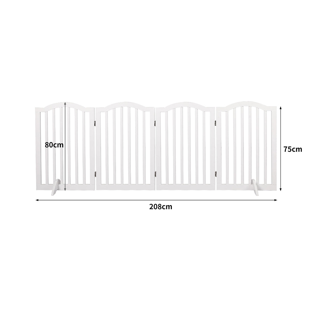 PaWz Wooden Pet Gate Dog Fence Safety White-1954802550205190146