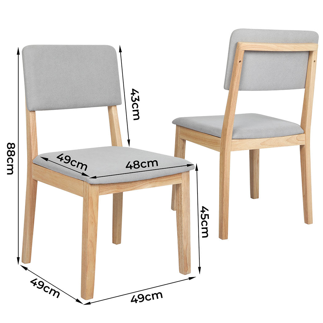 Levede Dining Chairs 4 Upholstered Kitchen Chair-2006732735632248834