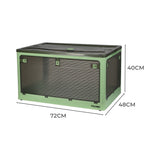 Storage Box Plastic Stackable Container L Green Large - Front View