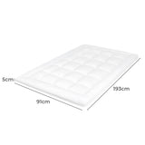Dreamz Mattress Topper Pillowtop Cover Protector Single - Front View