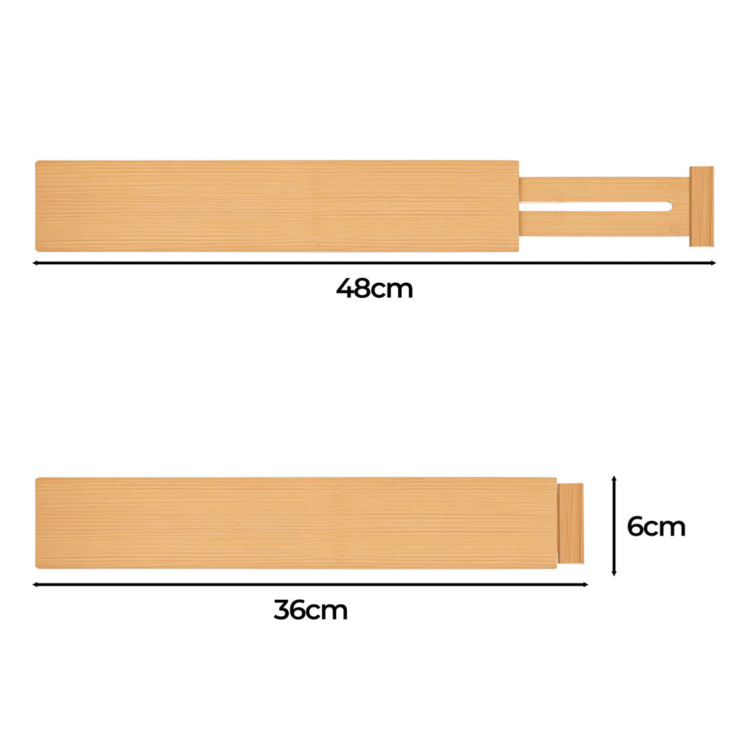 Levede Natural 4 Pack Bamboo Expandable Drawer Divider-2006733417491861506