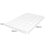 Dreamz Mattress Topper Pillowtop Cover Bed Protector Queen - Front View