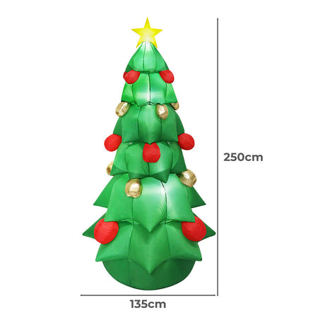 Santaco 2.5M Inflatable Christmas with Led Lights-1952534169020141570