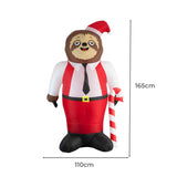 Santaco Christmas Inflatable Sloth 1.8M - Front View