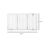 PaWz Wooden Pet Gate Dog Fence Safety White 400x 3MM-2006732963521368066