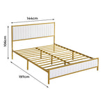 Levede Metal Bed Frame Under Bed Storage Double Beige-2006732901978345474