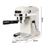 Spector Coffee Maker Machine Espresso Milk White - Front View