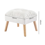 Levede Accent Ottoman Chair Footstool - Front View