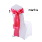 50x Satin Chair Sashes Cloth Cover Wedding Mauve - Front View