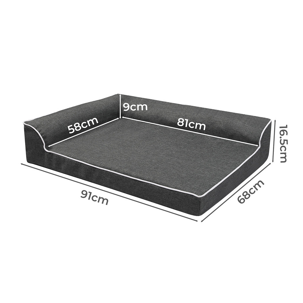 Pawz Orthopedic Dog Bed L Grey-2018816786702667778