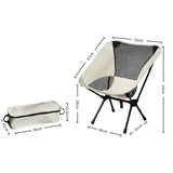 Camping Chair Folding Outdoor Portable Medium Beige-2018816643538489346