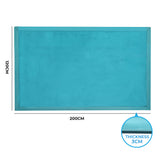 Marlow Coral Velvet Area Rugs Large Mat 120x200cm Blue-2018816751181107202