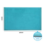 Marlow Coral Velvet Area Rugs Large Mat 120x200cm Blue-2018816751181107202
