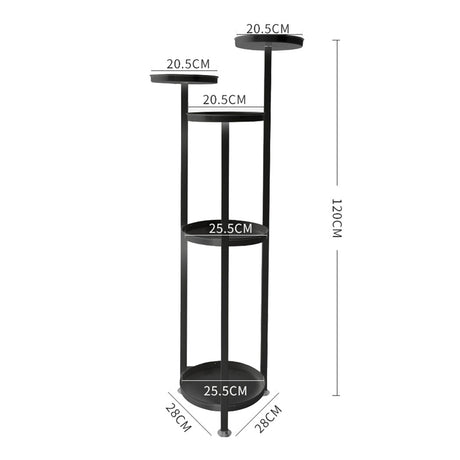 Levede Plant Stand Outdoor Indoor Flower Black Large-2018816769917063170