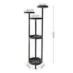 Levede Plant Stand Outdoor Indoor Flower Black Large-2018816769917063170
