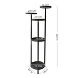 Levede Plant Stand Outdoor Indoor Flower Black Large - Front View