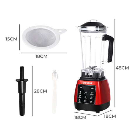 Spector 2L Commercial Blender Mixer Red-2018816877081530370