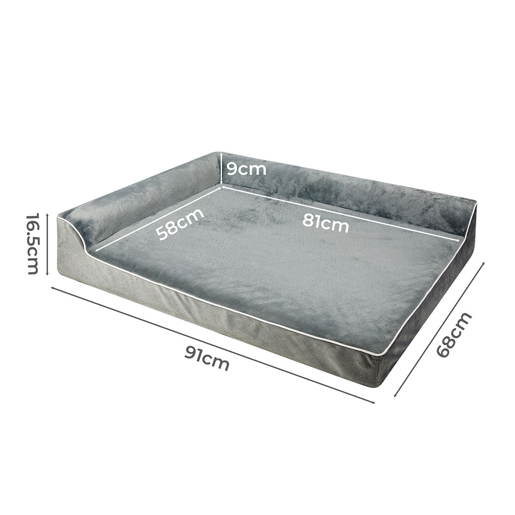Pawz Orthopedic Dog Bed L Grey-2006732879849197570