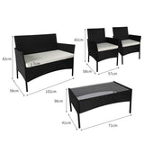 Levede 4PCS Outdoor Furniture Setting - Front View