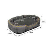 PaWz Electric Pet Heater Bed Heated L Grey Large - Front View