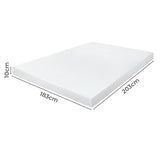 Dreamz Dual-Layer Memory Foam Mattress Topper 10cm - Front View