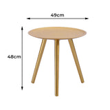Levede Side Table Coffee Bedside End Golden - Front View
