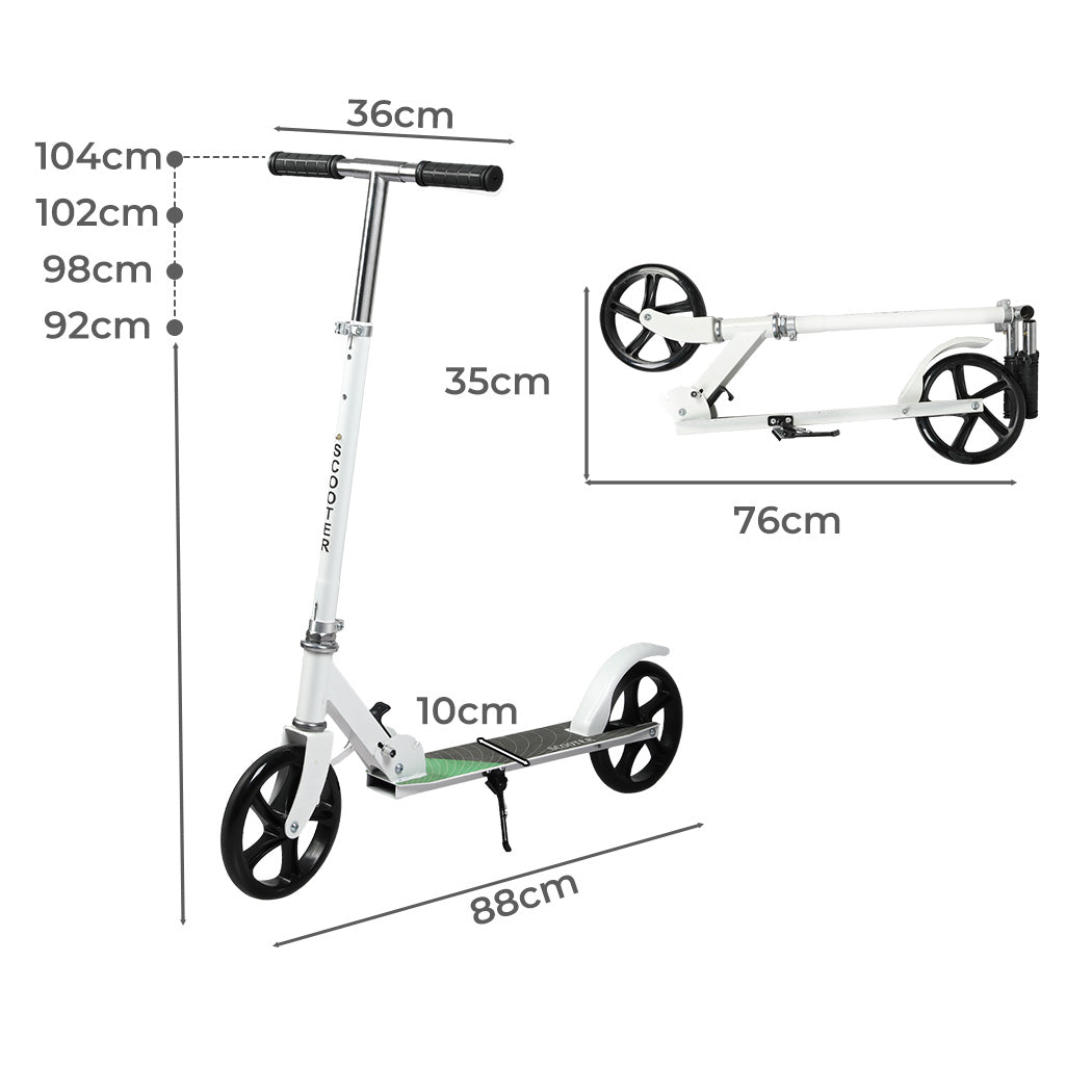 MONVELO Folding Scooter Dual Large Wheels White-1950770003653562370