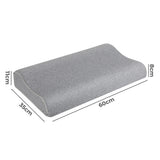 Dreamz Memory Foam Pillow Pillowcase Supprt Grey Rebound - Front View