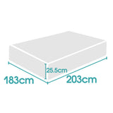 DreamZ Memory Foam Mattress Topper 25cm - Front View
