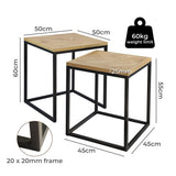Levede 2PCS Nesting Coffee Tables - Front View
