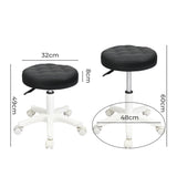 Levede Rolling  Bar Stool - Front View