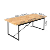 Levede Dining Table Extendable Rectangle Kitchen - Front View