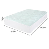Dreamz Mattress Topper Pillowtop Cover Protector Single - Front View