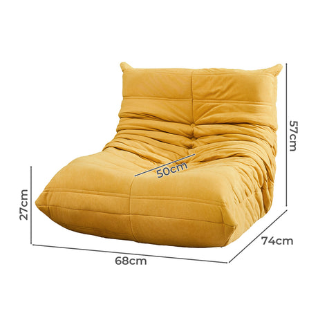 Levede Kids Floor Chair Foam Sofa Replica Single Lazy Recliner Children Couch-1954802347230236674