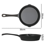 Toque Non Stick Frying Pan Cast Iron Steak Skillet 20cm - Front View