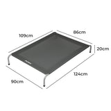 PaWz Elevated Trampoline Pet Bed Dog XL Grey X-Large - Front View